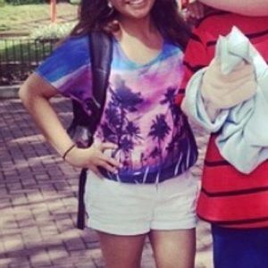Tropical sheer top